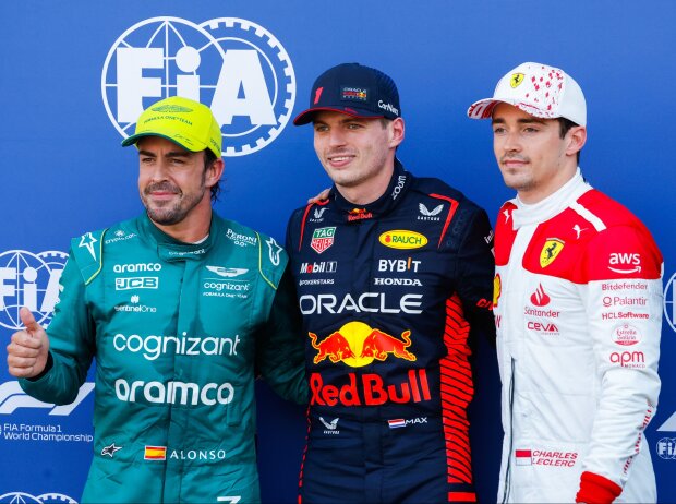 Titel-Bild zur News: Fernando Alonso, Max Verstappen, Charles Leclerc
