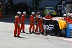 Unfallstelle von Sergio Perez (Red Bull) 