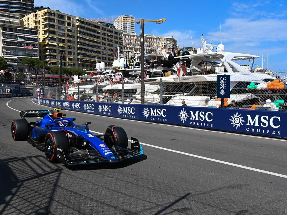 Logan Sargeant im Williams FW45 beim Formel-1-Qualifying in Monaco 2023