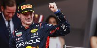 Max Verstappen bejubelt den Sieg beim Formel-1-Rennen in Monaco 2023