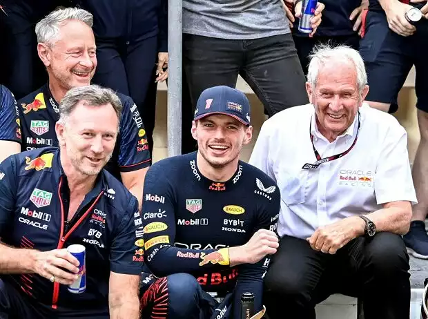 Christian Horner, Max Verstappen, Helmut Marko, Sergio Perez Titel-Bild zur News: Christian Horner, Max Verstappen, Helmut Marko, Sergio Perez