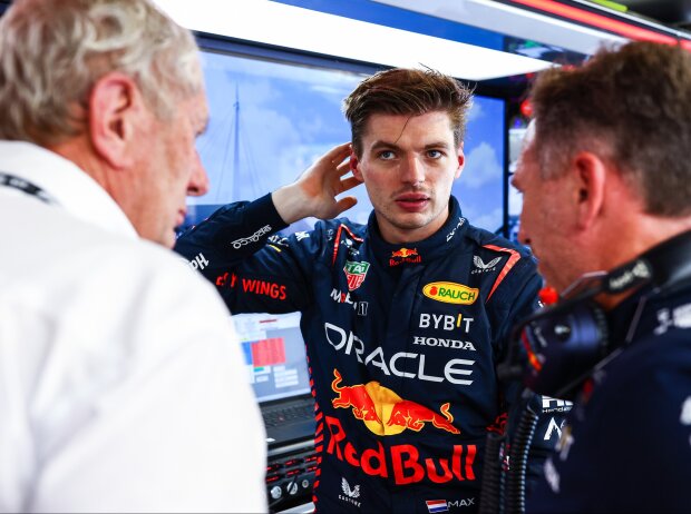 Helmut Marko, Max Verstappen, Christian Horner Helmut Marko, Max Verstappen, Christian Horner