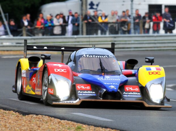 Olivier Panis, Nicolas Lapierre Loic Duval (Oreca-Peugeot 908 HDi FAP) bei den 24h Le Mans 2010 Olivier Panis, Nicolas Lapierre Loic Duval (Oreca-Peugeot 908 HDi FAP) bei den 24h Le Mans 2010
