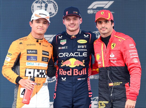 Lando Norris, Max Verstappen, Carlos Sainz Lando Norris, Max Verstappen, Carlos Sainz