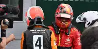 Lando Norris (McLaren) und Carlos Sainz (Ferrari) beim Formel-1-Qualifying in Barcelona 2023