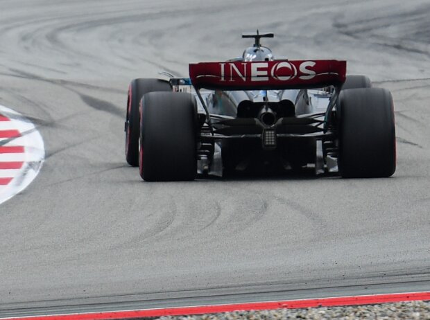 George Russell (Mercedes W14) beim Formel-1-Qualifying in Barcelona 2023 George Russell (Mercedes W14) beim Formel-1-Qualifying in Barcelona 2023