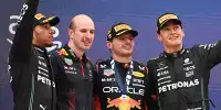 Lewis Hamilton, Max Verstappen, George Russell