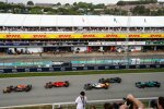Max Verstappen (Red Bull), Carlos Sainz (Ferrari), Lando Norris (McLaren), Lewis Hamilton (Mercedes) und Lance Stroll (Aston Martin) 