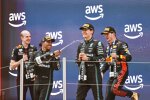 Lewis Hamilton (Mercedes), George Russell (Mercedes) und Max Verstappen (Red Bull) 