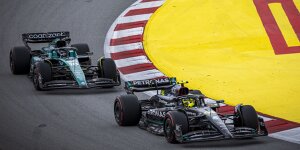 Aston Martin eiskalt erwischt von Mercedes-"Rakete" in  Barcelona