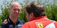 Adrian Newey (Red Bull) und Gino Rosato (Ferrari) beim Grand Prix von Kanada 2014