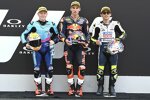 Joel Kelso (PrüstelGP), Deniz Öncü (Ajo) und Ayumu Sasaki (Intact GP) 
