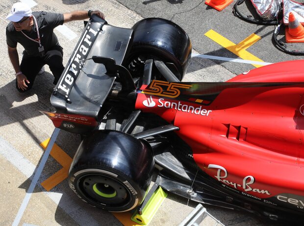 Der Heckbereich des Ferrari SF-23 in der Formel-1-Saison 2023 Der Heckbereich des Ferrari SF-23 in der Formel-1-Saison 2023