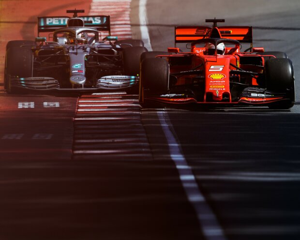 Sebastian Vettel Lewis Hamilton Ferrari Ferrari F1Mercedes Mercedes F1 ~Sebastian Vettel und Lewis Hamilton (Mercedes) ~ 