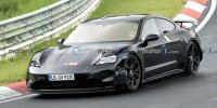 Porsche Taycan Turbo GT (2023) auf neuen Erlkönig-Aufnahmen