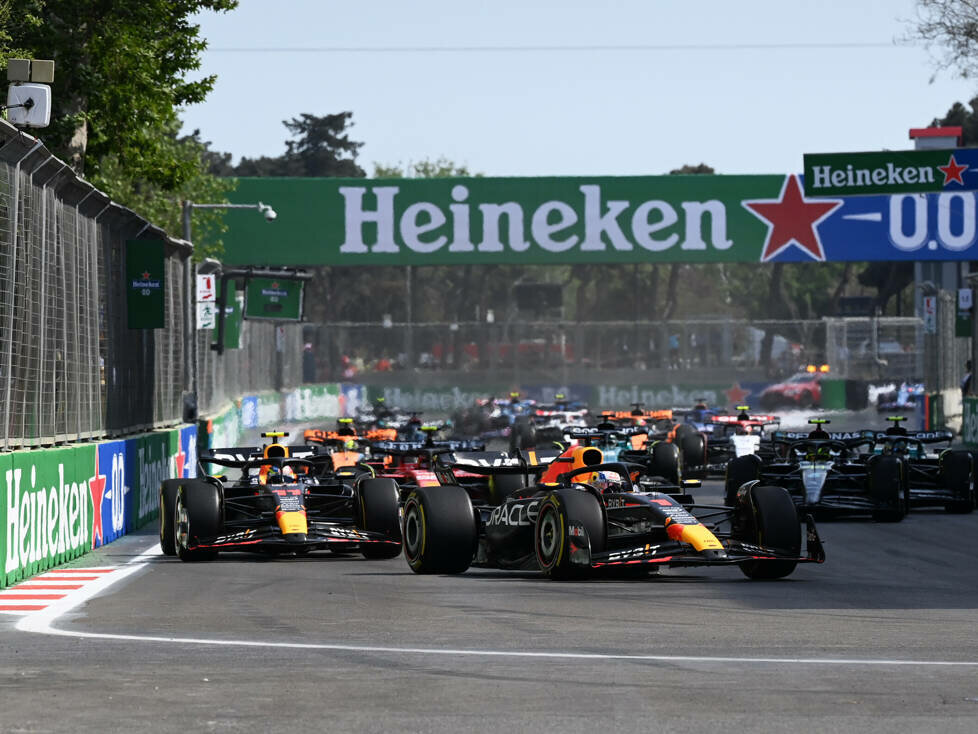 Renn-Action beim GP Aserbaidschan 2023 in Baku