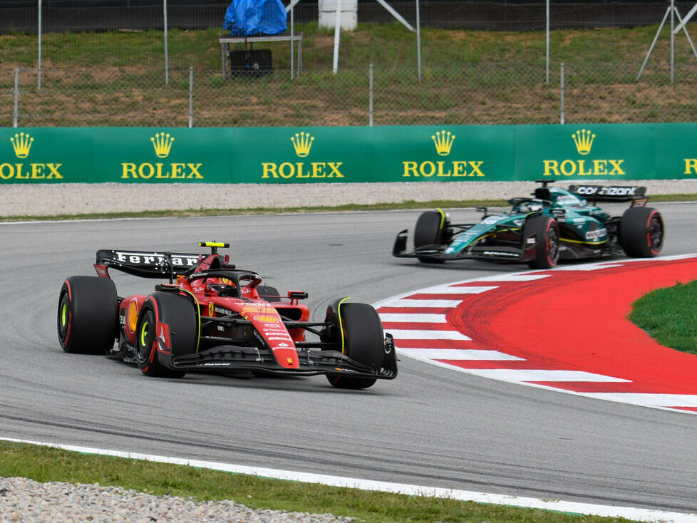 Carlos Sainz (Ferrari SF-23) beim Formel-1-Rennen von Spanien 2023