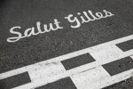 Schriftzug auf der Strecke in Montreal mit Gruß an Gilles Villeneuve