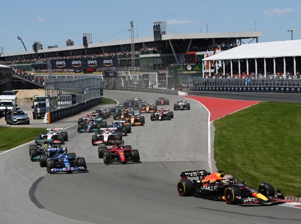 Start zum GP Kanada 2022 in Montreal: Max Verstappen führt