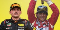 Max Verstappen und Ayrton Senna (Fotomontage)