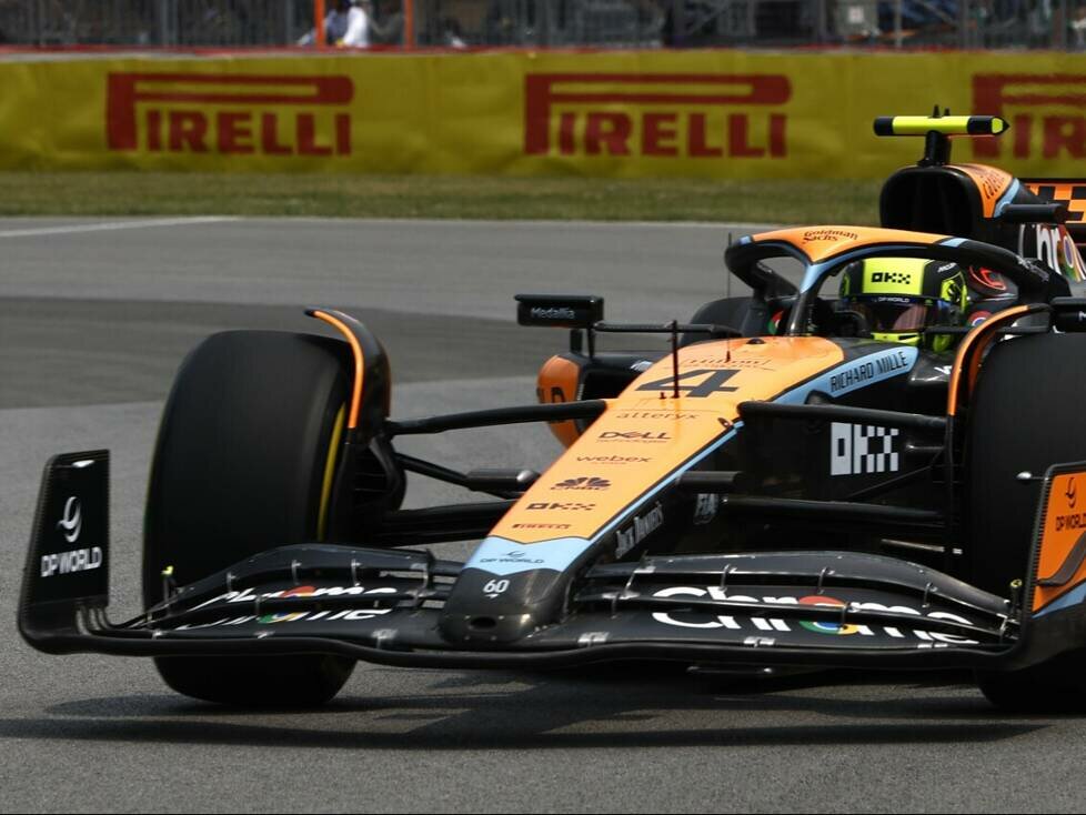 Lando Norris im McLaren MCL60 beim Formel-1-Freitagstraining in Kanada 2023