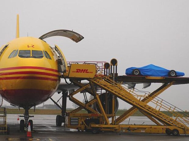 DHL, Flugzeug, Fracht, Verladung