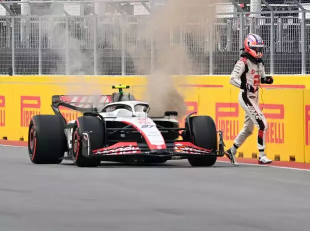 Der Motorschaden von Haas-Pilot Nico Hülkenberg bei der Formel 1 2023 in Kanada Titel-Bild zur News: Der Motorschaden von Haas-Pilot Nico Hülkenberg bei der Formel 1 2023 in Kanada