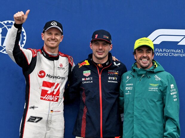 Titel-Bild zur News: Nico Hülkenberg, Max Verstappen, Fernando Alonso