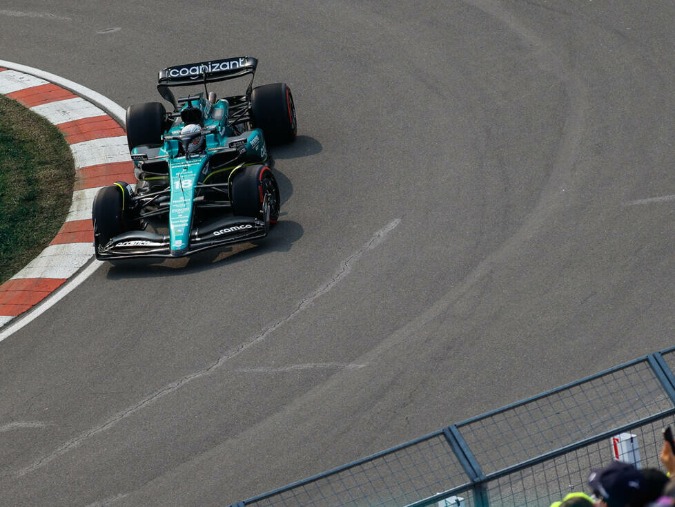 Lance Stroll (Aston Martin AMR23) beim Training zum Formel-1-Rennen in Kanada 2023