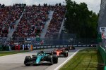 Fernando Alonso (Aston Martin), Charles Leclerc (Ferrari) und Carlos Sainz (Ferrari) 