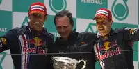 Mark Webber, Christian Horner, Sebastian Vettel