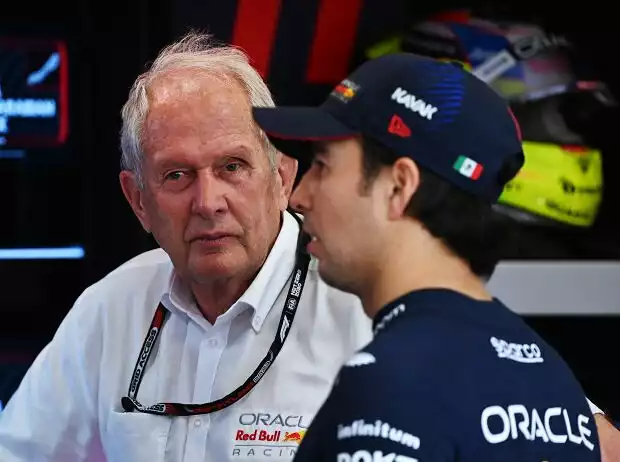 Sergio Perez, Helmut Marko Titel-Bild zur News: Sergio Perez, Helmut Marko