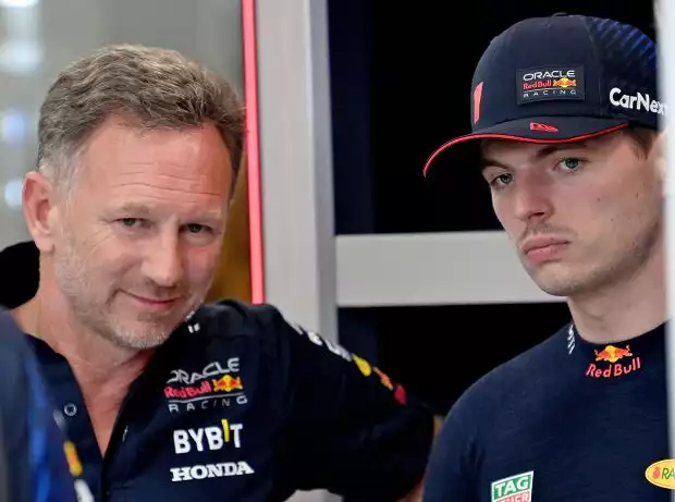 Christian Horner, Max Verstappen Titel-Bild zur News: Christian Horner, Max Verstappen
