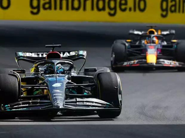 Titel-Bild zur News: George Russell, Max Verstappen