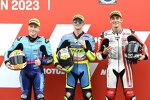 David Munoz (BOE), Joel Kelso (PrüstelGP) und Riccardo Rossi (SIC58) 
