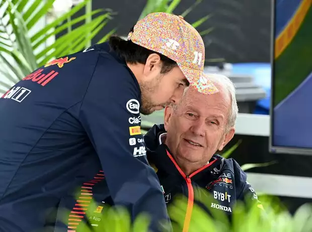 Sergio Perez, Helmut Marko Titel-Bild zur News: Sergio Perez, Helmut Marko