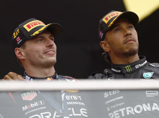 Titel-Bild zur News: Adrian Newey, Max Verstappen, Lewis Hamilton