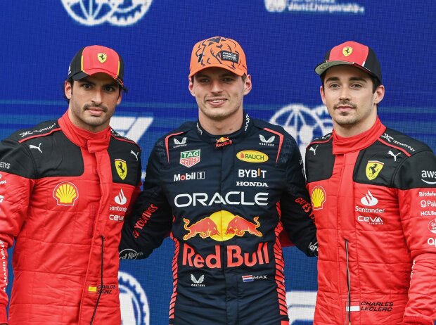 Titel-Bild zur News: Carlos Sainz, Max Verstappen, Charles Leclerc