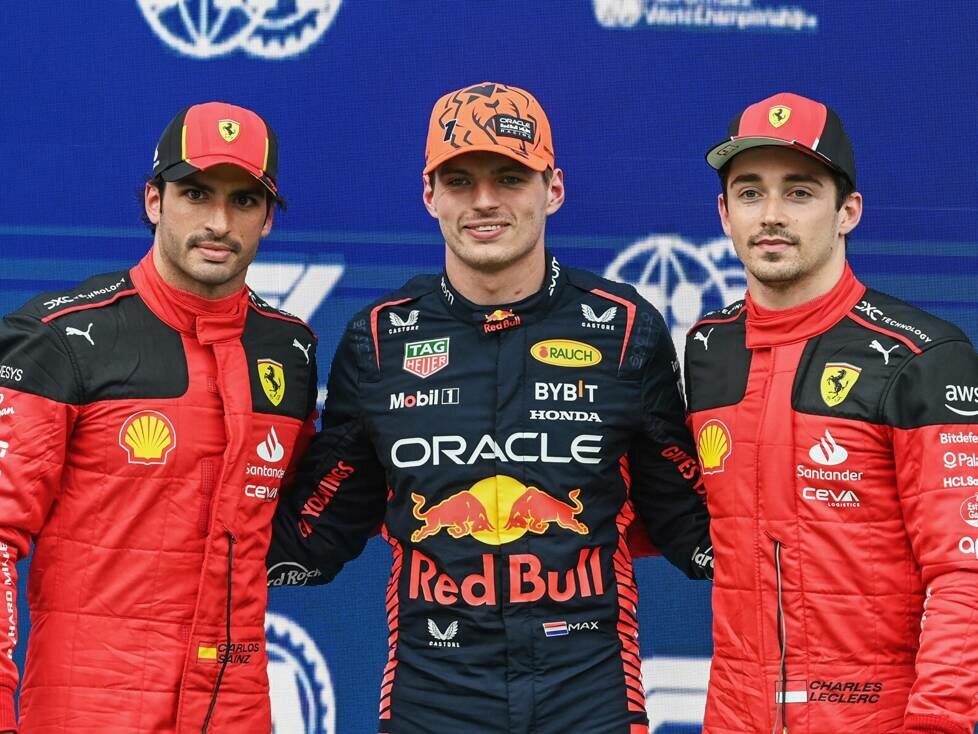 Carlos Sainz, Max Verstappen, Charles Leclerc