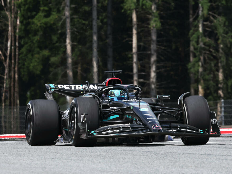 George Russell (Mercedes W14) beim Formel-1-Qualifying in Spielberg 2023