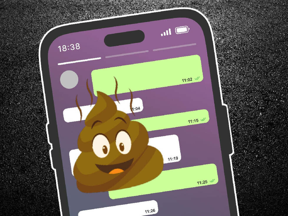 Symbolbild Smartphone und Kack-Emoji