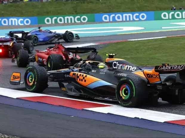 Esteban Ocon, Charles Leclerc, Lando Norris Titel-Bild zur News: Esteban Ocon, Charles Leclerc, Lando Norris