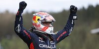 Max Verstappen bejubelt den Sieg beim Österreich-Grand-Prix 2023