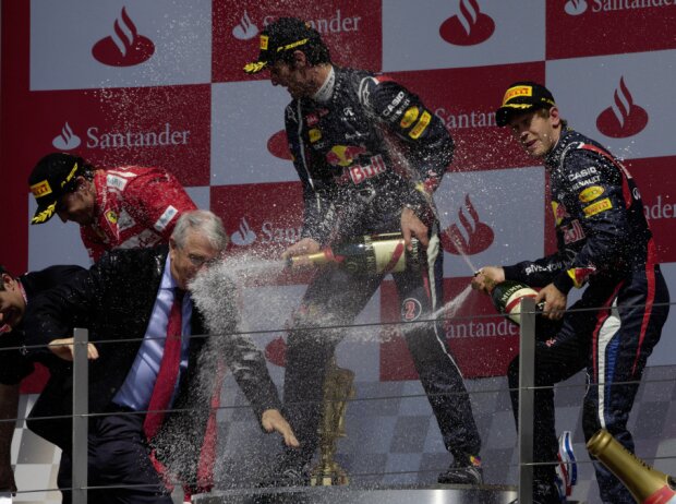 Mark Webber, Fernando Alonso und Sebastian Vettel Mark Webber, Fernando Alonso und Sebastian Vettel