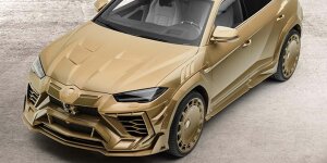 Goldener Lamborghini Urus von Mansory verfolgt uns im Schlaf