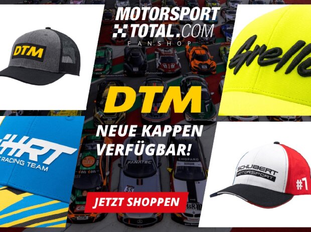 Titel-Bild zur News: In unserem DTM-Fanshop gibt es neue Team-Caps zu kaufen