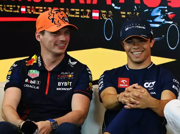 Max Verstappen, Nyck de Vries Titel-Bild zur News: Max Verstappen, Nyck de Vries
