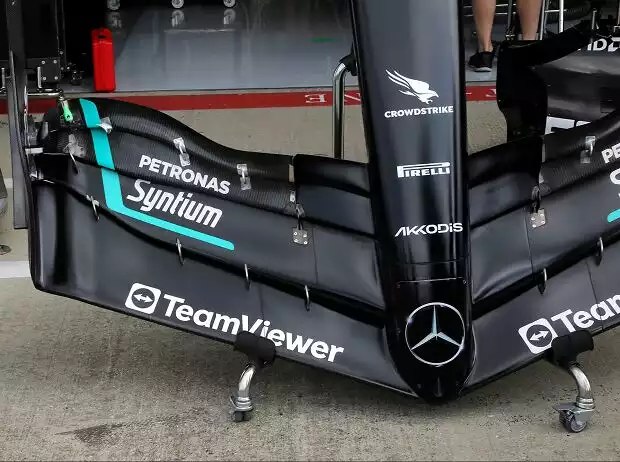 Der neue Frontflügel des Mercedes W14 für den britischen Grand-Prix in Silverstone Titel-Bild zur News: Der neue Frontflügel des Mercedes W14 für den britischen Grand-Prix in Silverstone