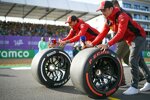 Charles Leclerc (Ferrari), Carlos Sainz (Ferrari) und James Sutton 