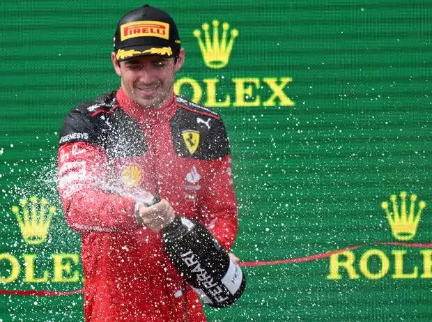 Charles Leclerc (Ferrari) auf dem Podium beim Formel-1-Rennen in Österreich 2023 Titel-Bild zur News: Charles Leclerc (Ferrari) auf dem Podium beim Formel-1-Rennen in Österreich 2023